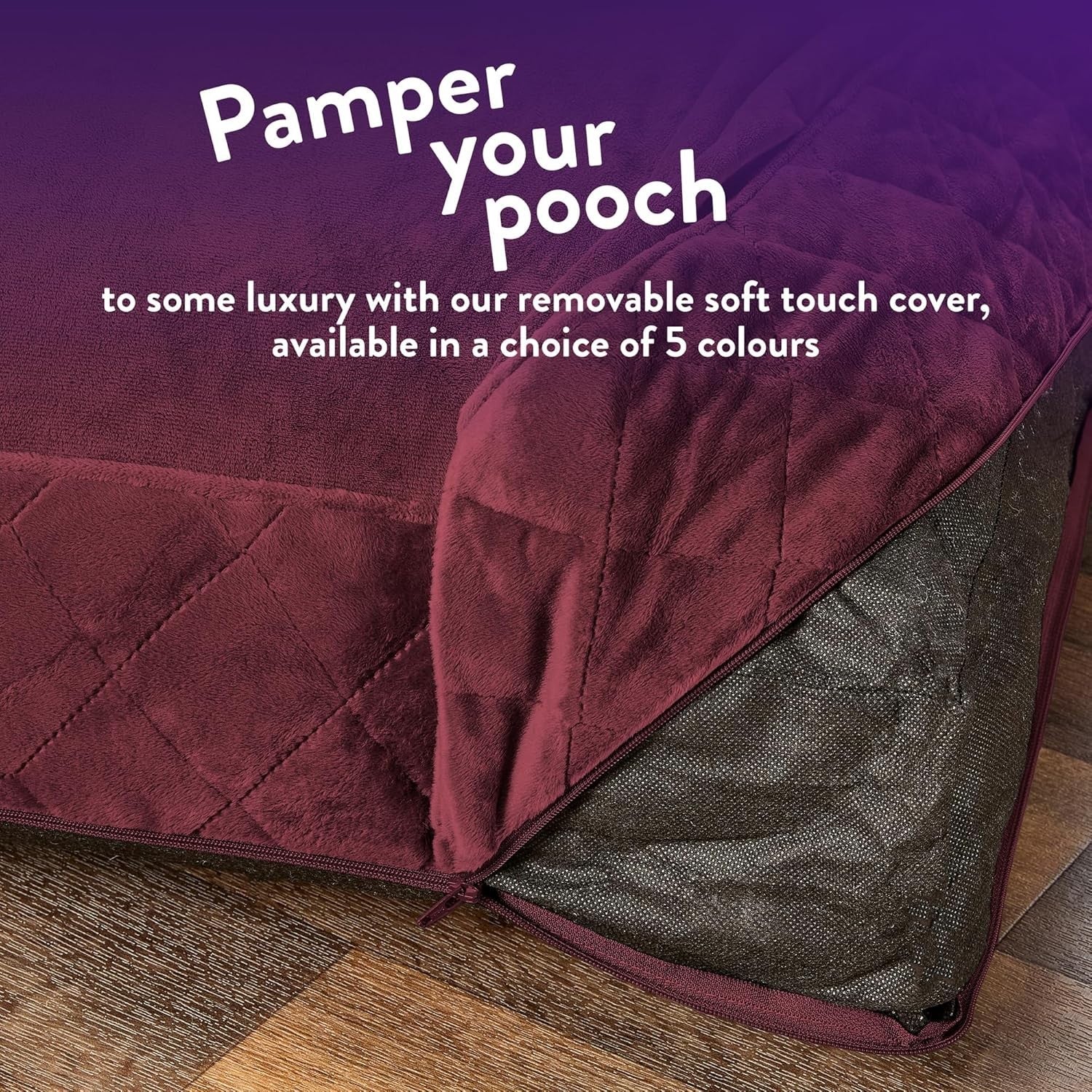 XL Luxury Orthopedic Dog Bed 120x90cm Washable Non Slip