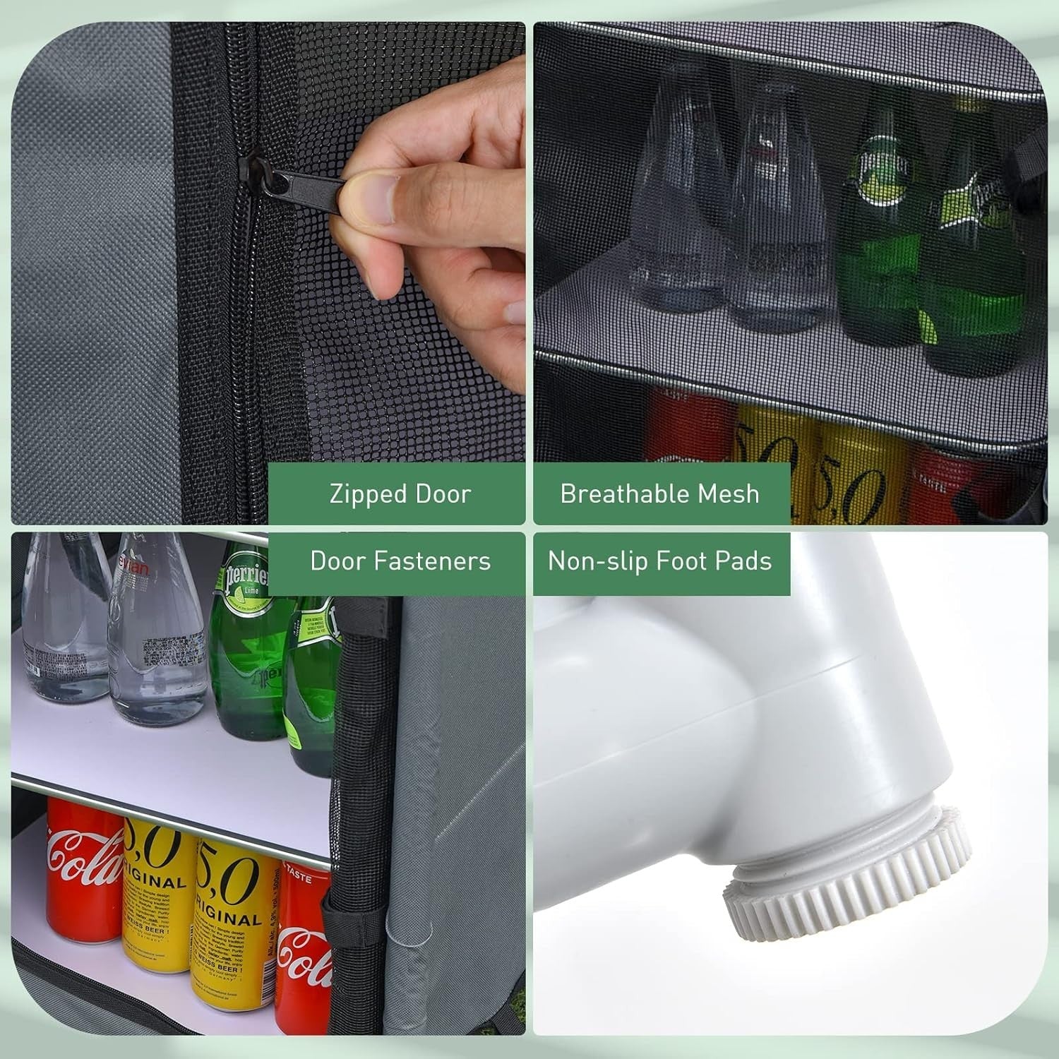Portable Camping Storage Cabinet with 6 Shelves & Carry Bag - Outdoor