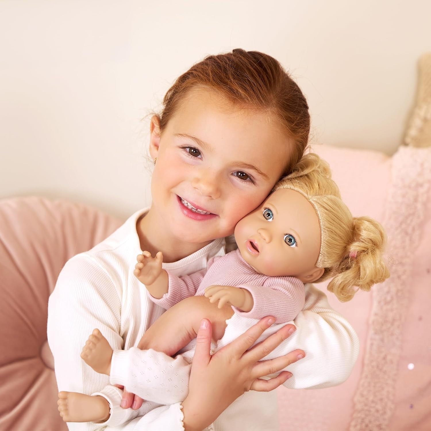 36cm Soft Baby Doll Blue Eyes Blonde Hair Dummy Outfit Toy Kids