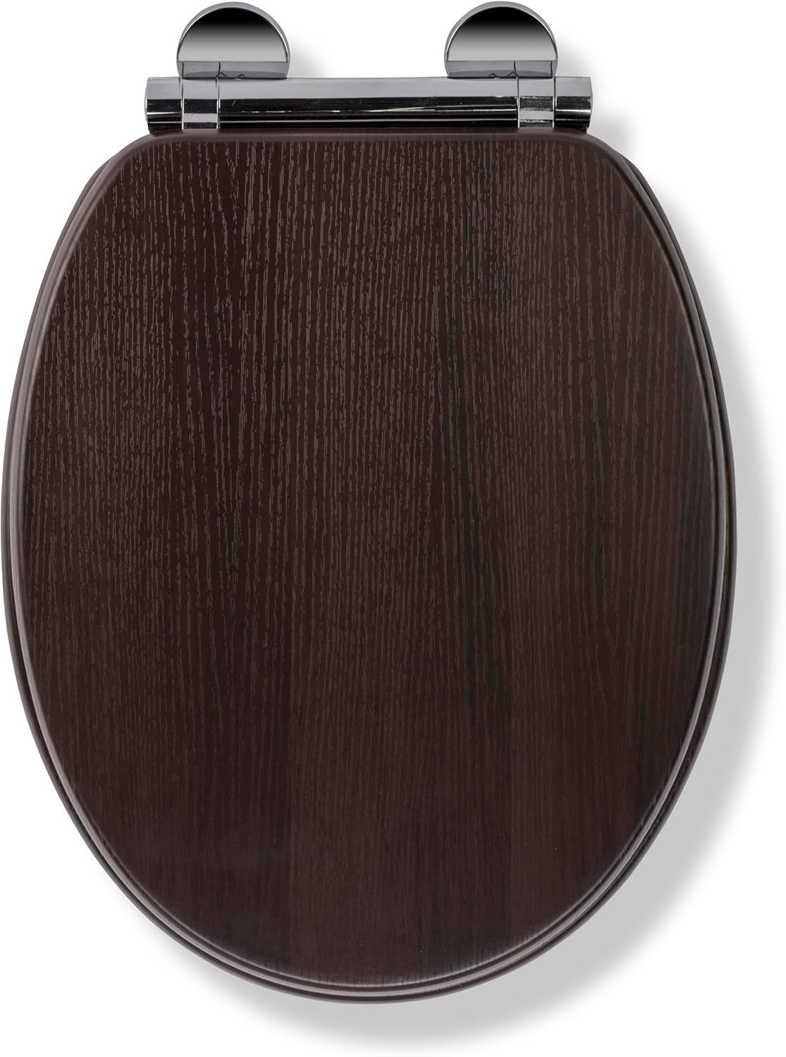 Walnut Effect Wooden Toilet Seat Soft Close Quick Release Antibacterial Durable