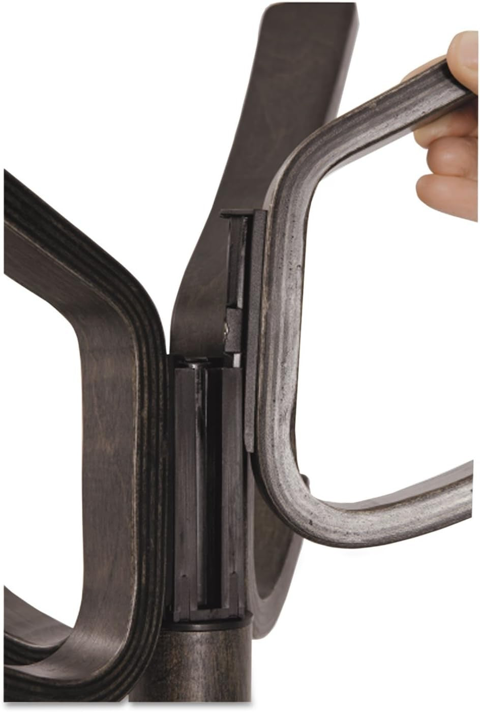 Dark Wood Coat Stand 8 Hooks Freestanding Hall Tree Rack for Entryway & Bedroom