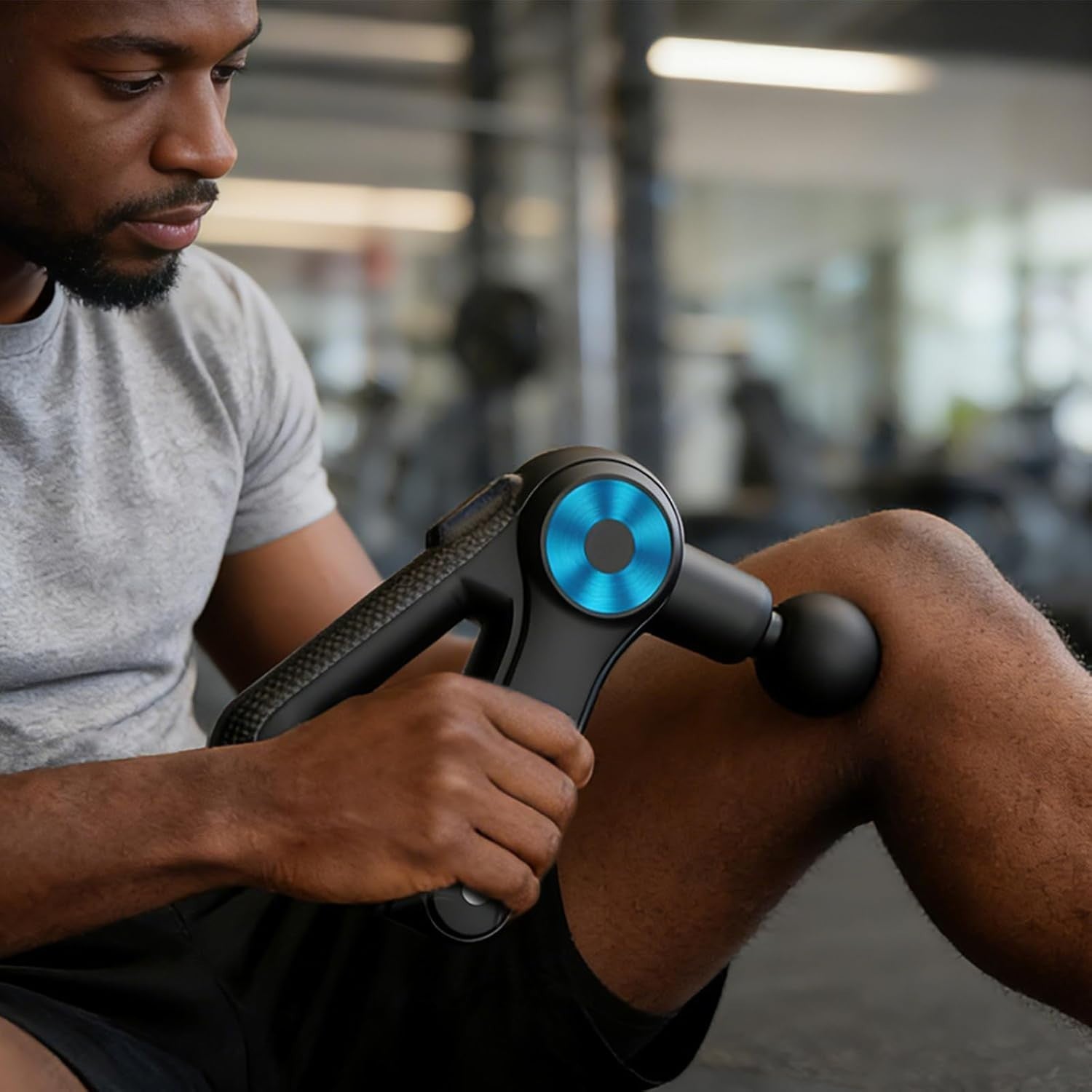 Deep Tissue Massage Gun 9 Speed Levels Ergonomic Handle Wireless Muscle Relief
