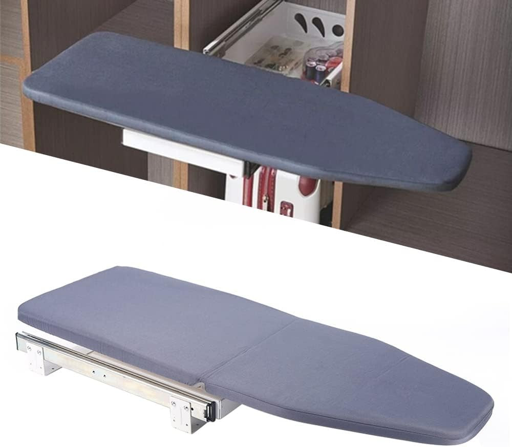 Foldable Tabletop Ironing Board Wall Mounted Compact Heat Resistant Grey