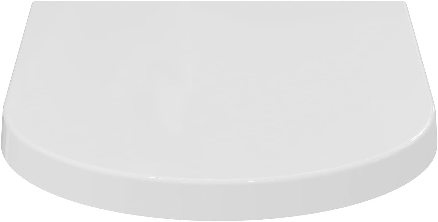 Oval Toilet Seat White Duroplast Blend Curve Removable Metal Hinges
