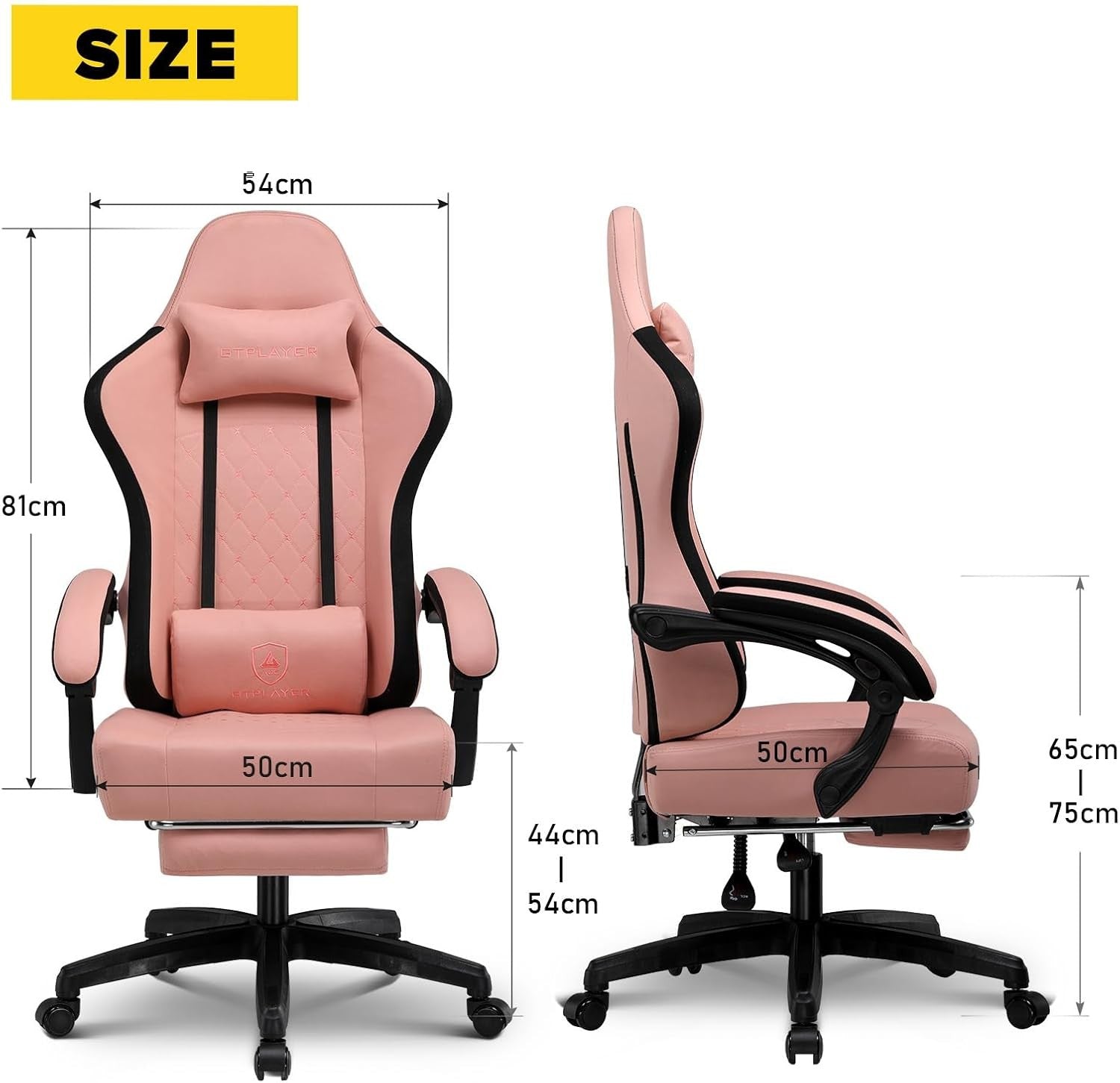 Fabric Gaming Chair with Footrest Ergonomic Reclining Desk Seat