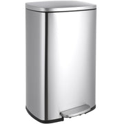 50L Stainless Steel Pedal Bin Soft Close Kitchen Waste Silver