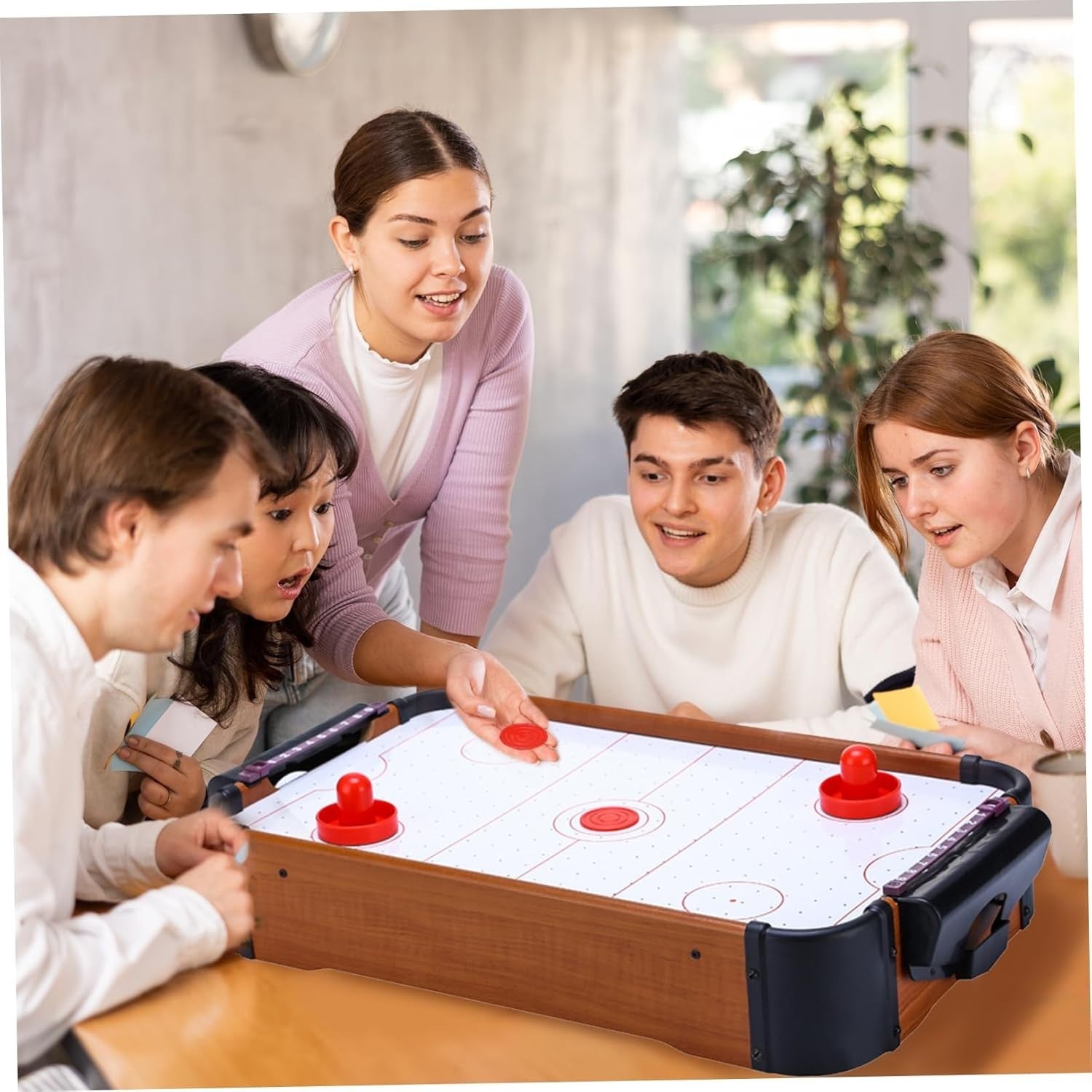 20in Tabletop Air Hockey Game Powerful Fan Compact Family Fun