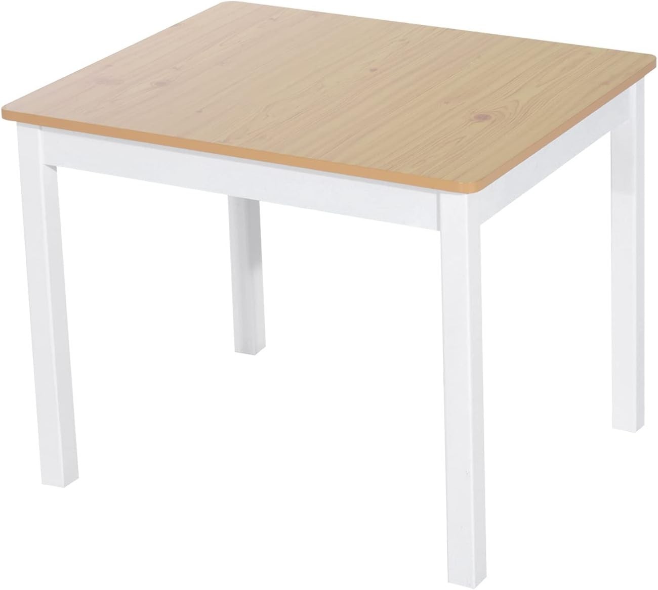 Kids 4-Piece Table & Chair Set with Storage Bench, Safe & Modern Design