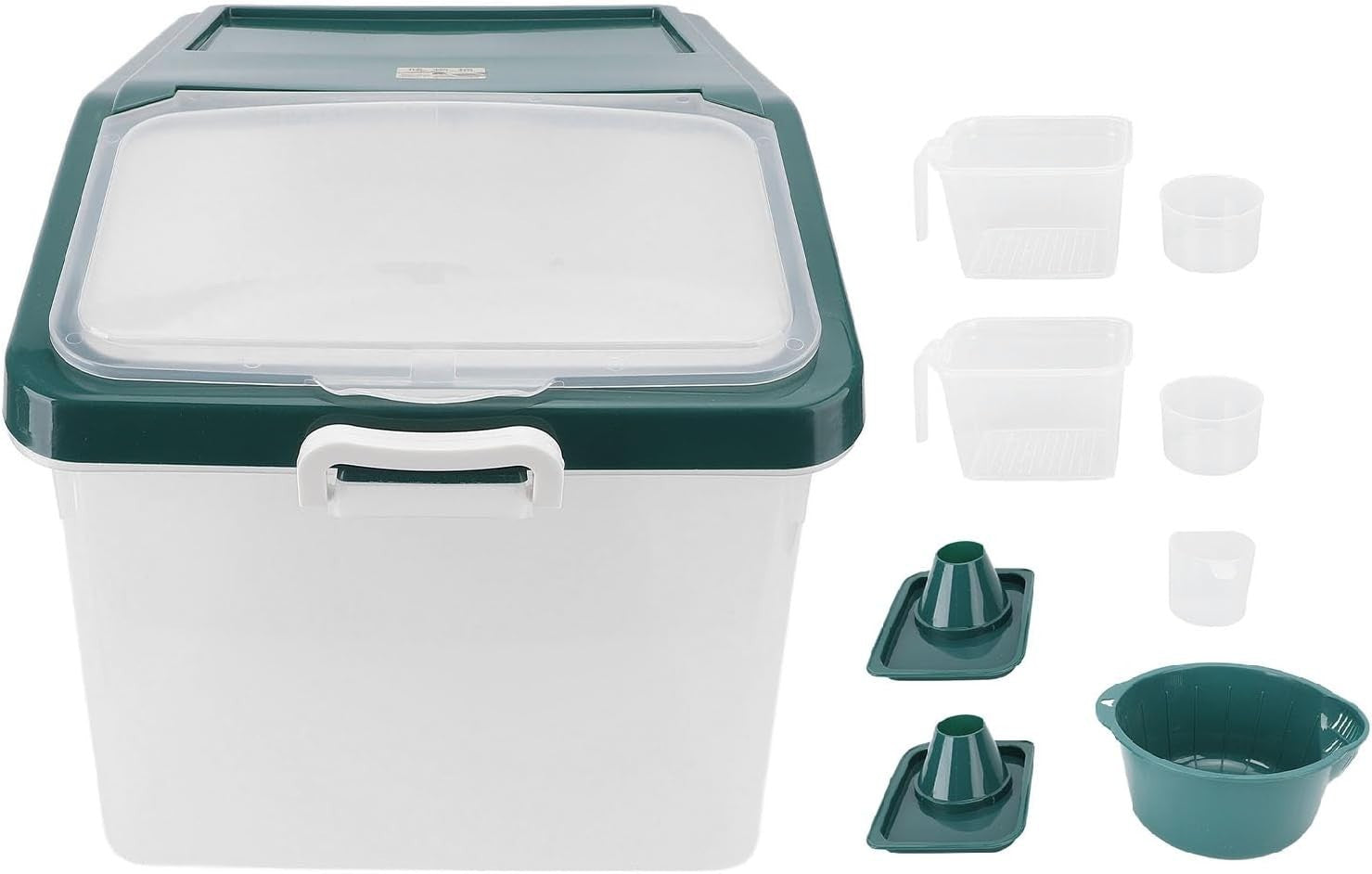 25KG Sealed Rice Storage Container Large Grain Flour Pet Food Bin