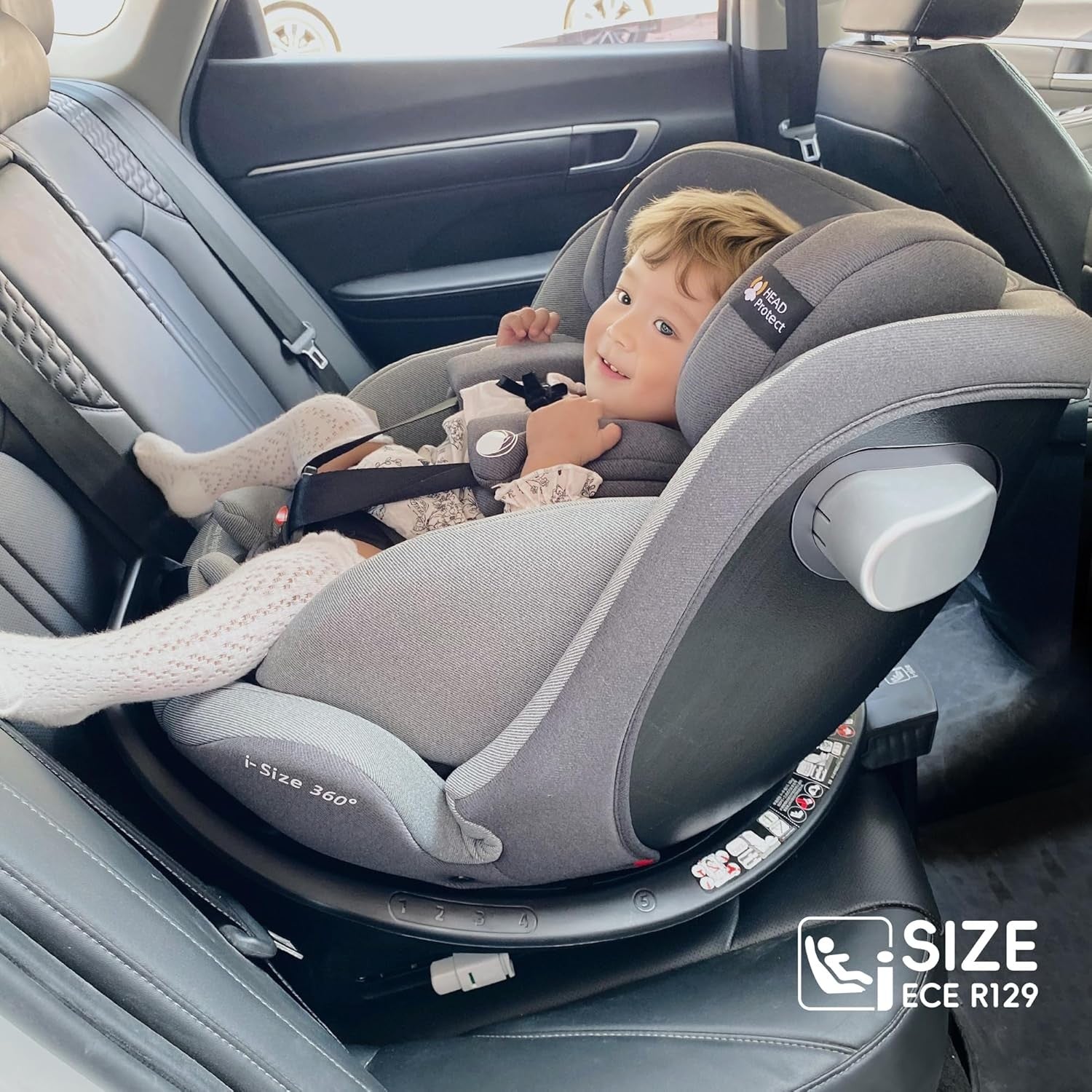 360° Swivel i-Size Baby Car Seat ISOFIX 40–150cm Newborn to 12 Years