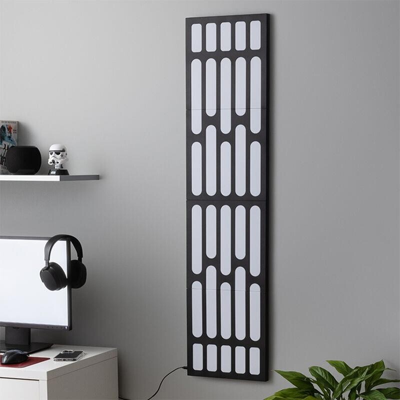 Star Wars Death Star LED Wall Panel Light – Remote Control, USB Powered, 124cm