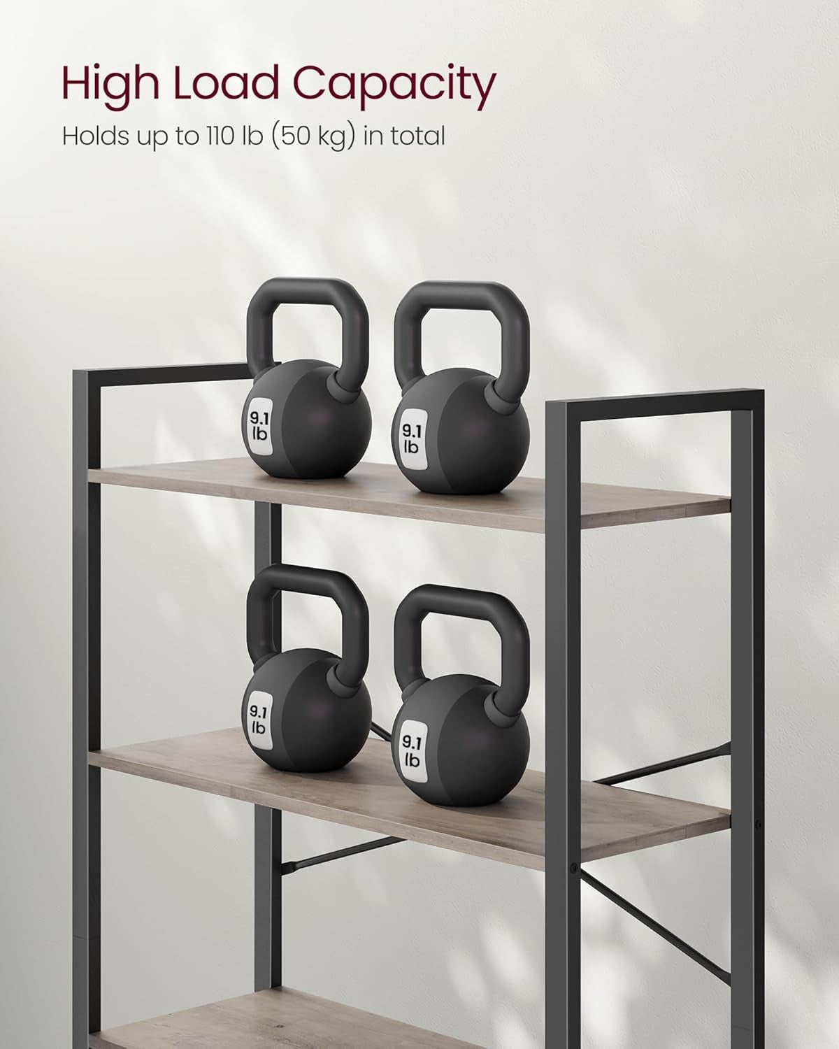 6-Tier Industrial Bookshelf 30x80x186 cm Heavy Duty Storage Unit