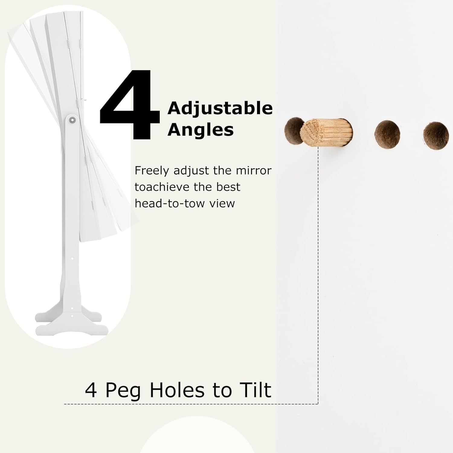 Freestanding LED Jewelry Cabinet Lockable Full Length Mirror Storage
