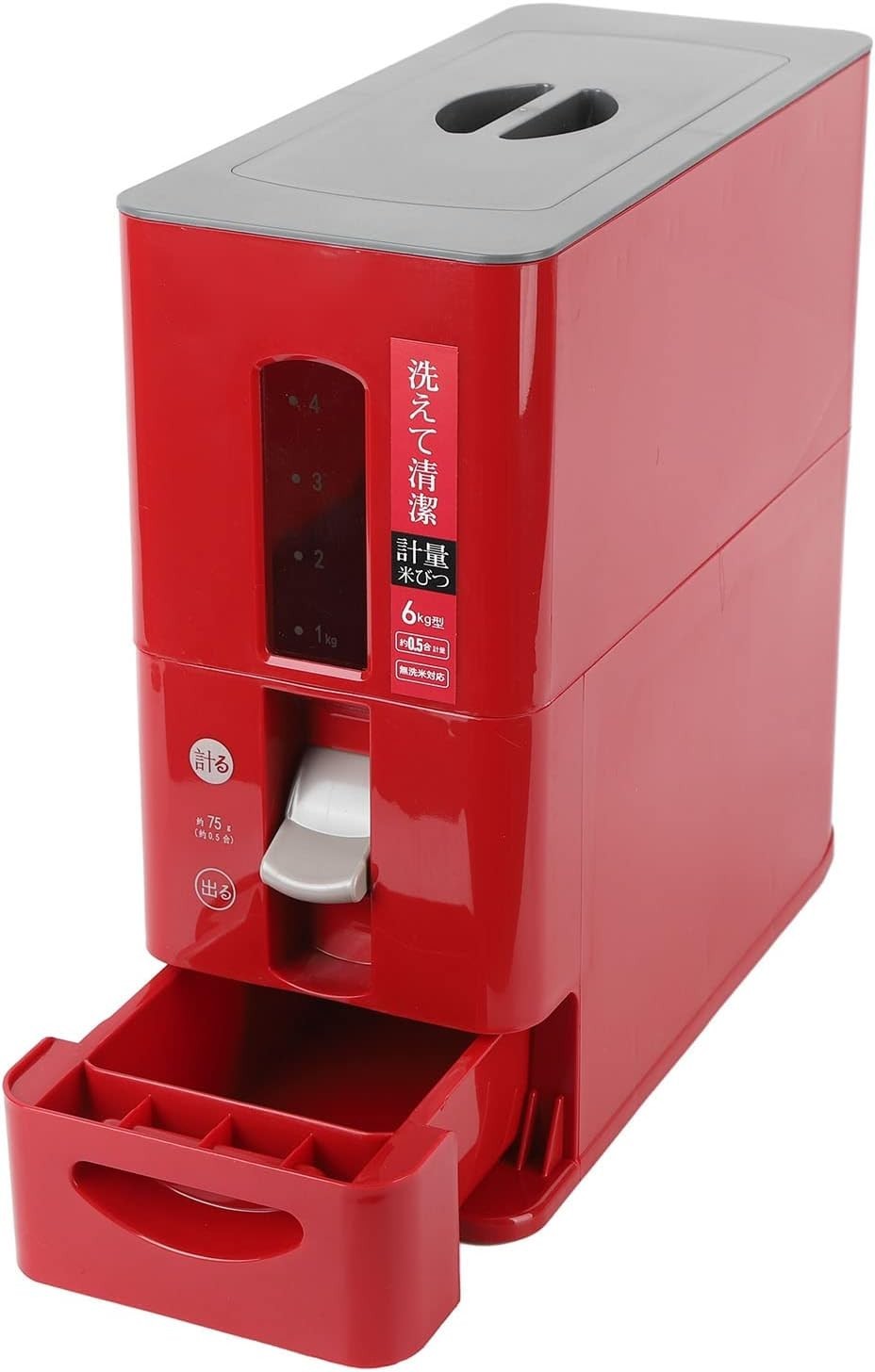 6KG Automatic Rice Dispenser Transparent Drawer Grain Storage Bin