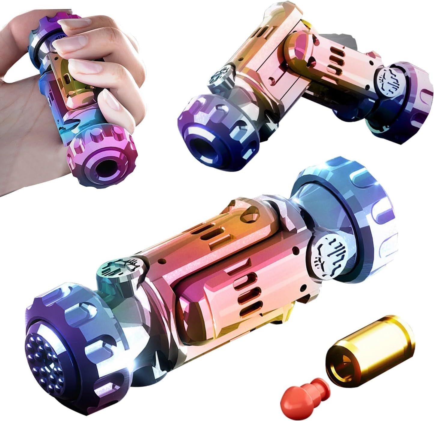 Metal Fidget Gun Spinner Stress Relief Foldable Alloy Desk Toy