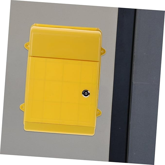 Wall Mounted Lockable Mailbox Yellow – Secure Weatherproof Post Box for Home