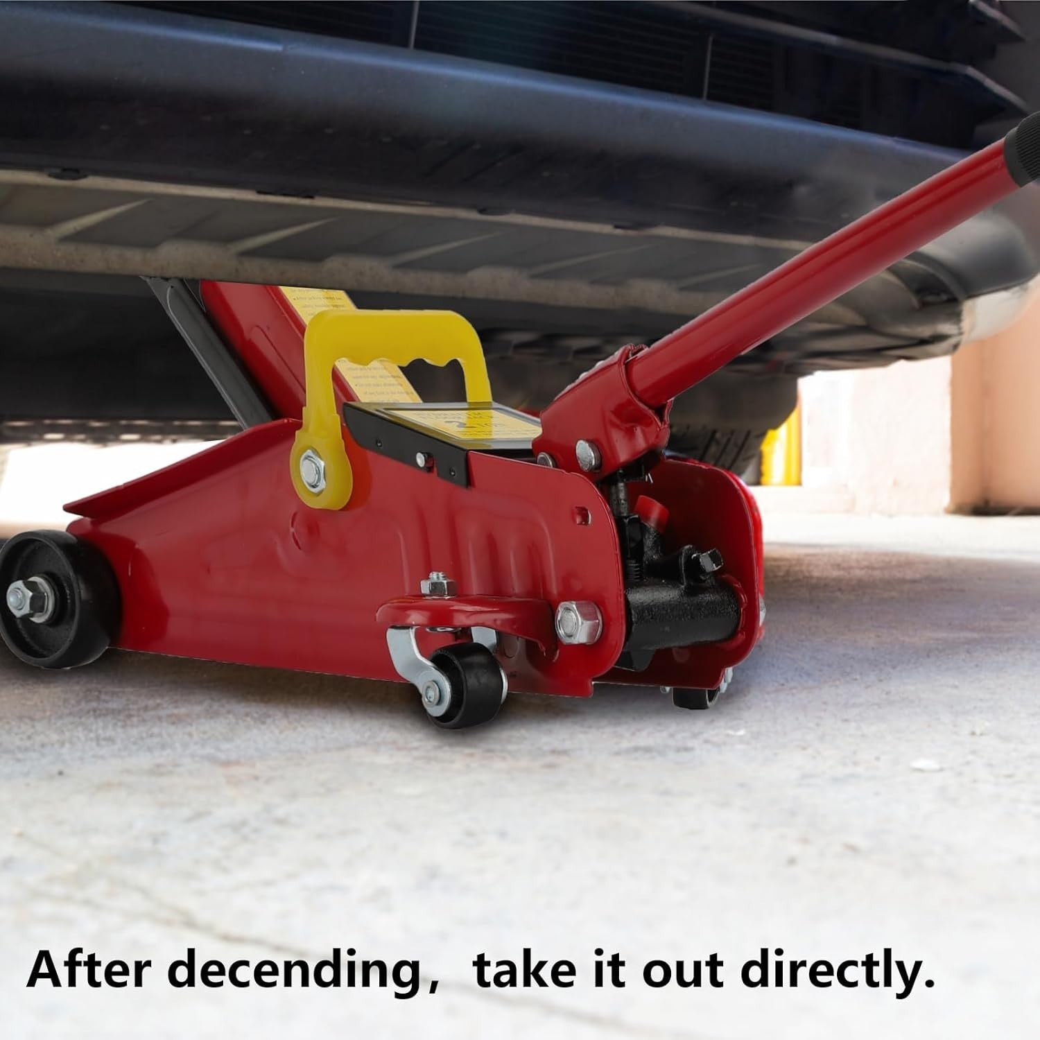 2 Ton Hydraulic Trolley Jack 135–320mm Low Profile Car Lift w/ Case Red