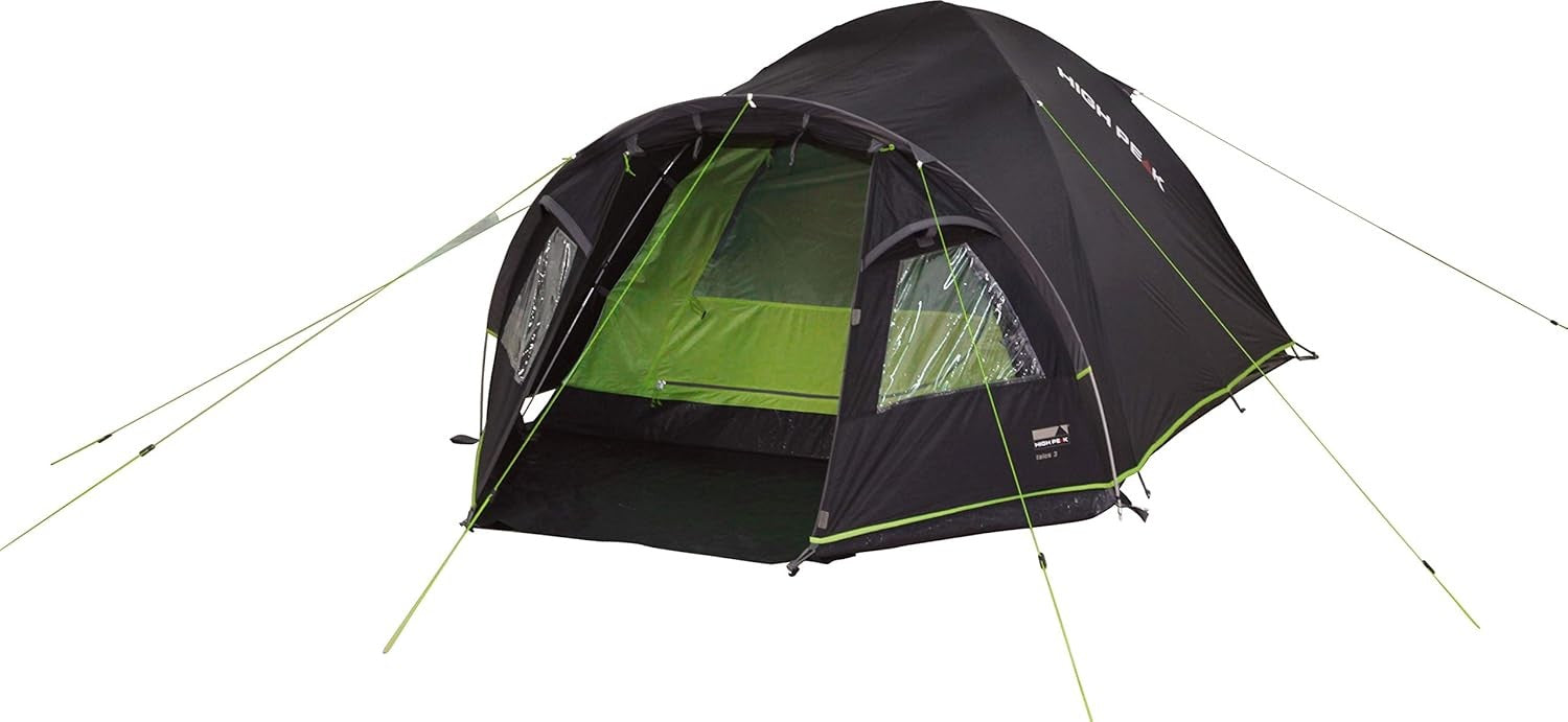High Peak Talos 4-Person Tent Dark Grey/Green, Waterproof Camping Shelter