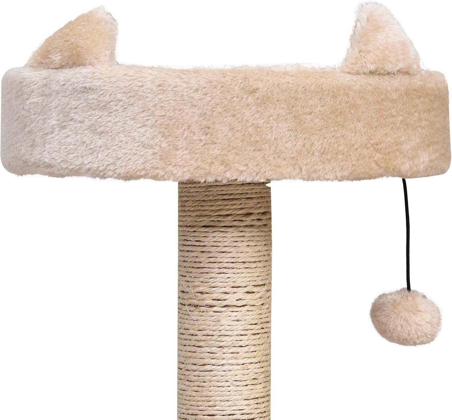 Cat Tree Tower Indoor with Condo Scratching Post Platform 81cm Beige