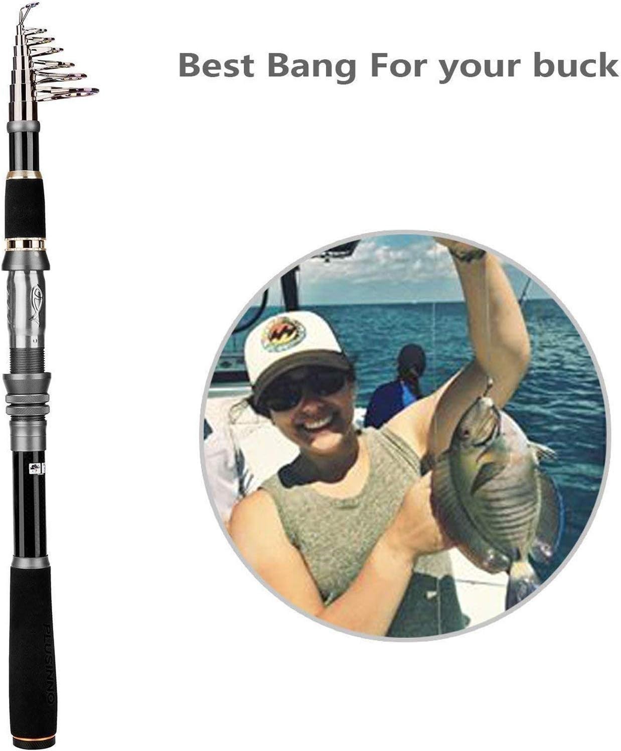 Telescopic Fishing Rod 2.7M Carbon Fiber Travel Rod Portable Spinning