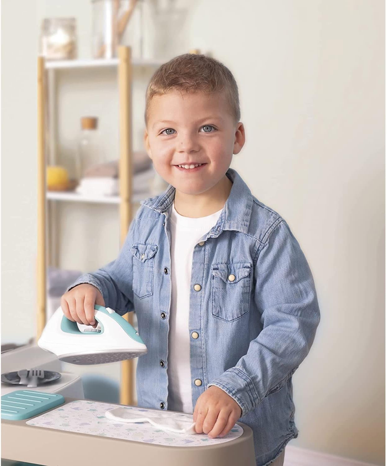 Kids Tefal Play Kitchen Laundry Set 36 Accessories Sounds Toy