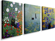 Boho Canvas Wall Art Set of 3 Framed Nature Prints 30x40cm Decor