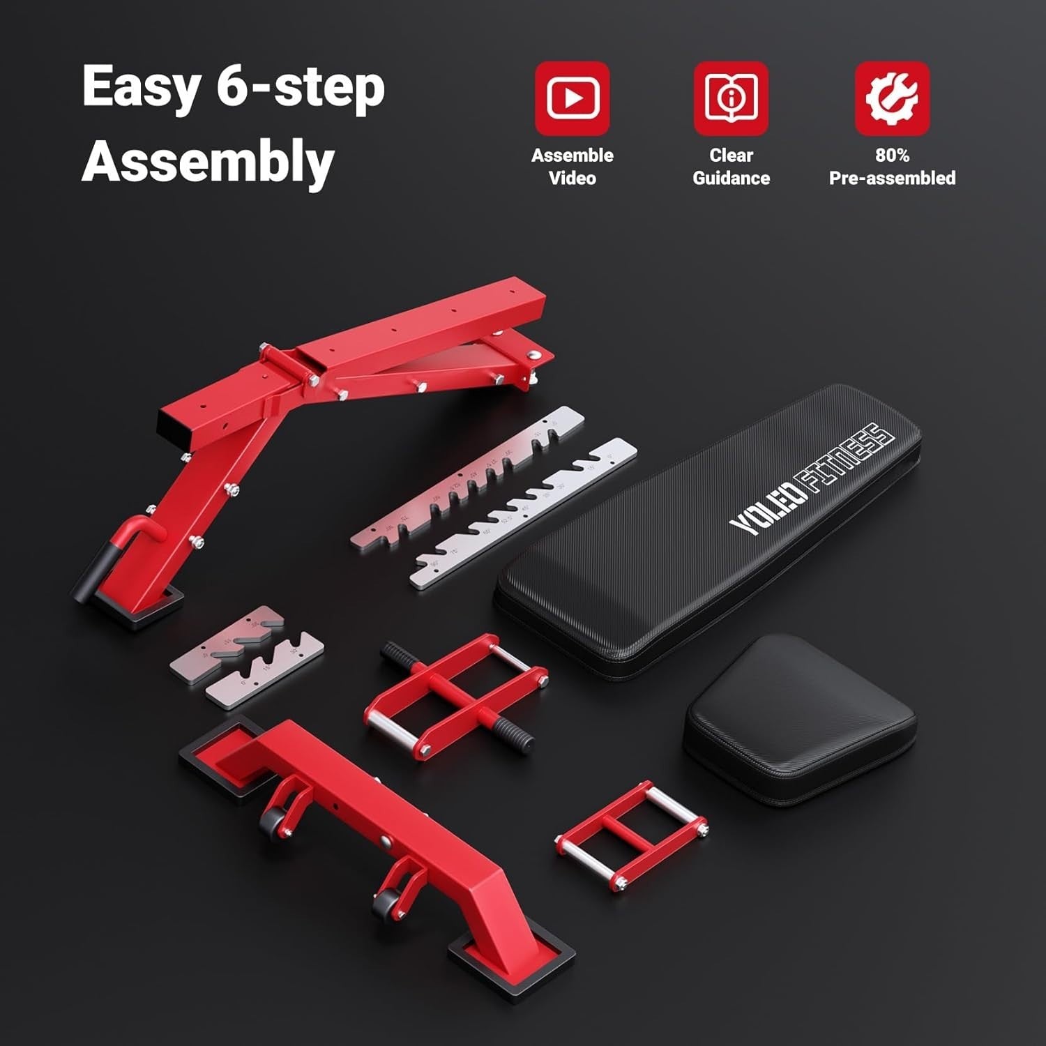 Commercial Grade Adjustable Bench 1000kg Heavy Duty Incline Press