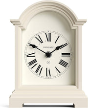Mantel Clock Classic Arch Roman Numerals Silent Desk Shelf Vanilla Cream