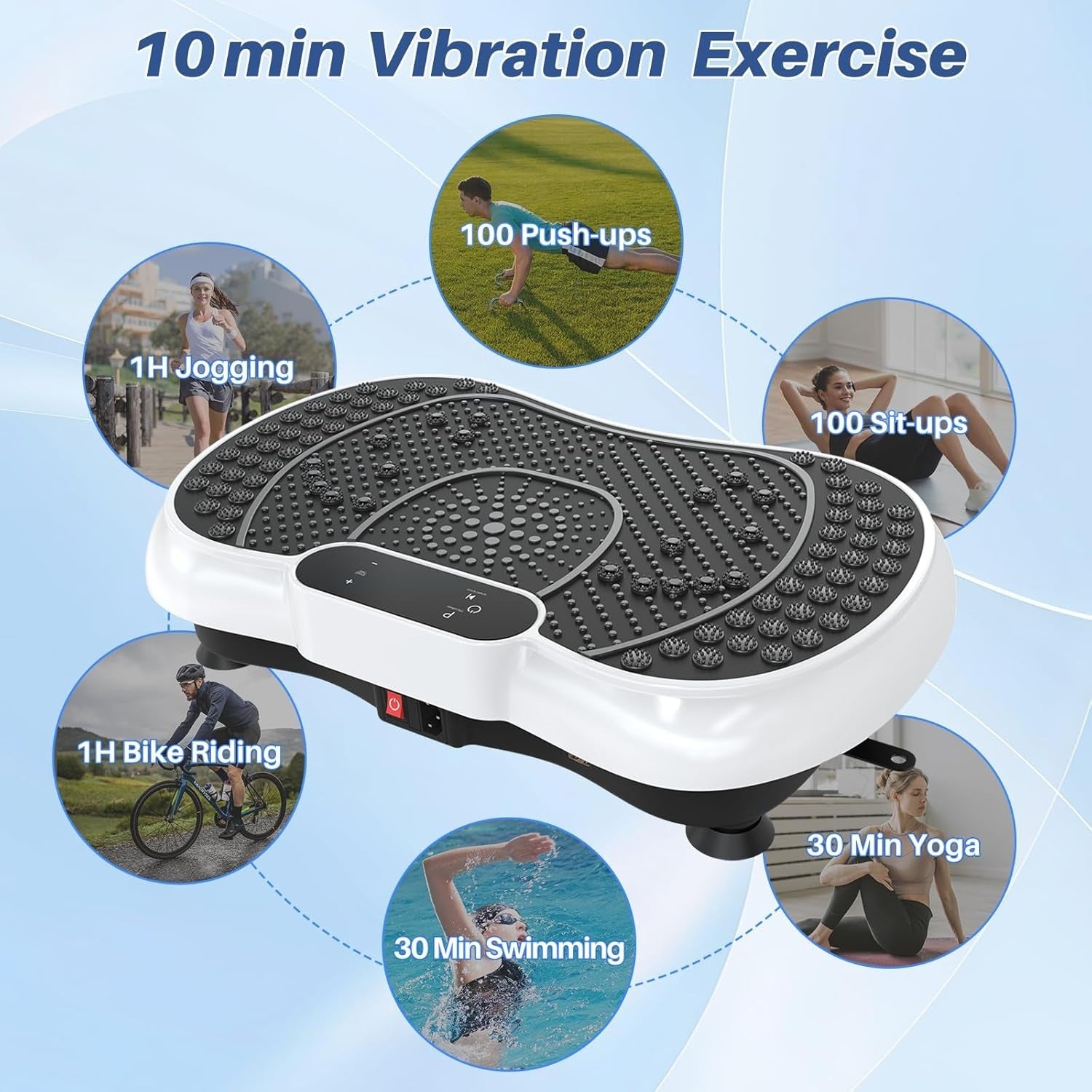 Vibration Plate Exercise Machine 99 Levels 7 Modes Lymphatic Trainer