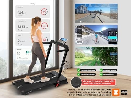5-in-1 Auto Incline Folding Treadmill 16km/h Quiet 4.5HP Home Running Machine