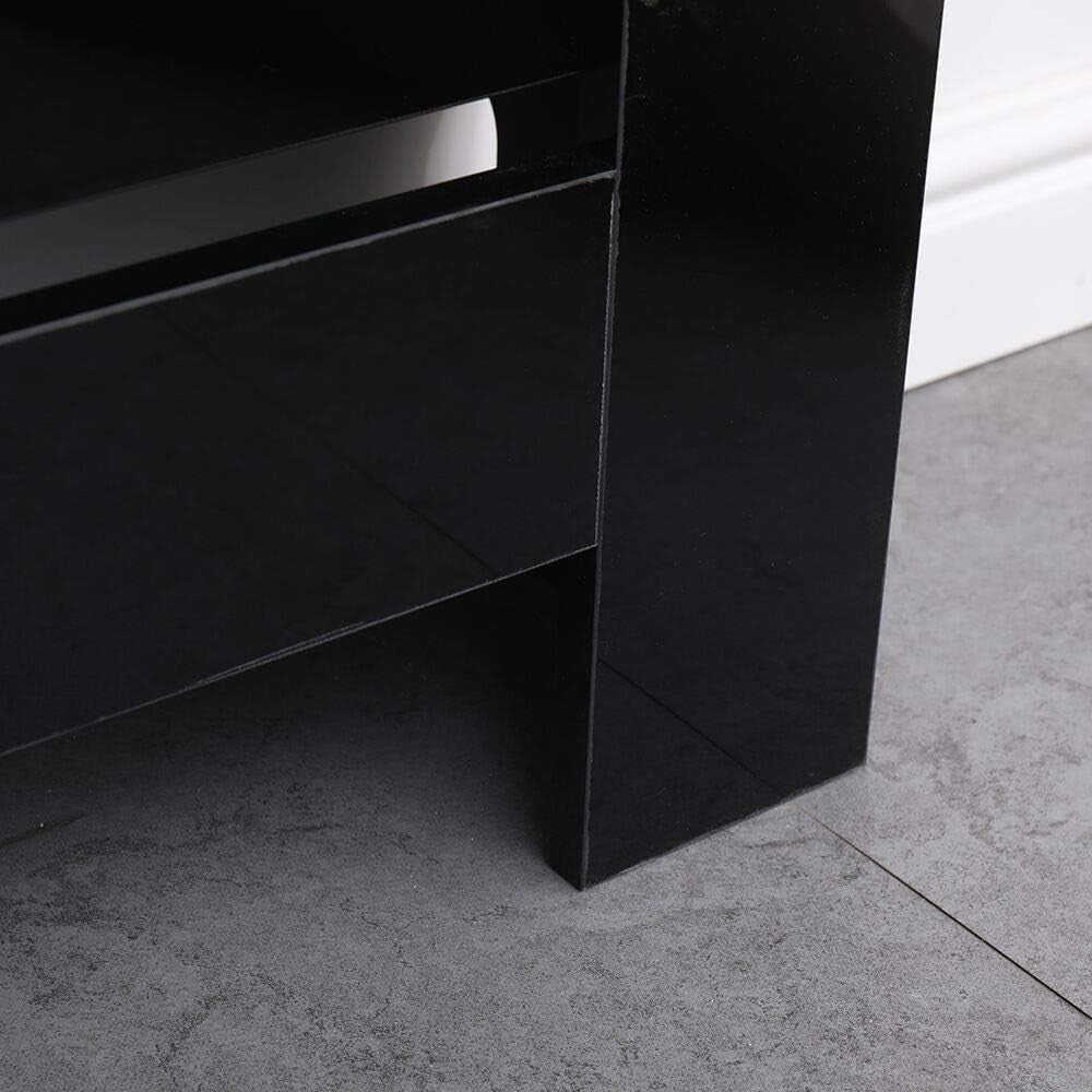 Black High Gloss Radiator Cover MDF Cabinet | Medium Modern Decorative Guard