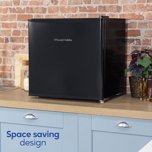 43L Tabletop Mini Fridge Compact Black Small Refrigerator with Ice Box
