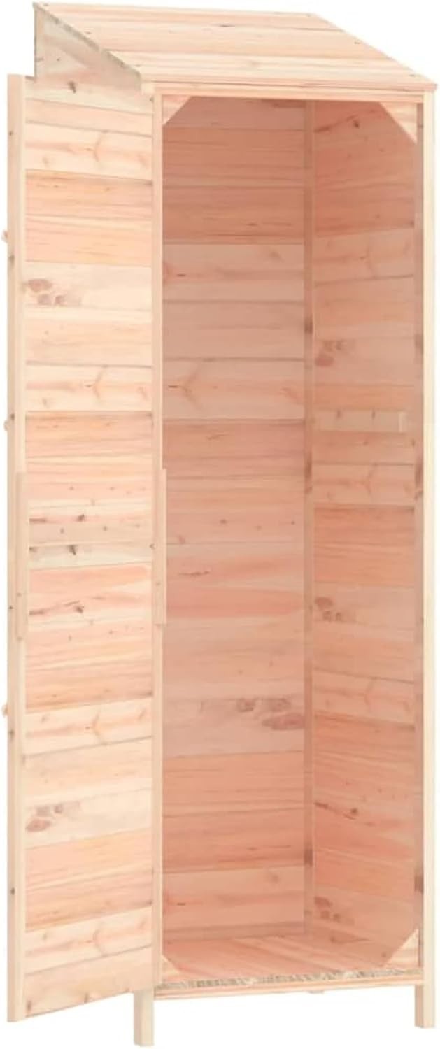 Wooden Garden Shed Outdoor Storage 55x52x174.5cm Weatherproof Solid Fir Wood
