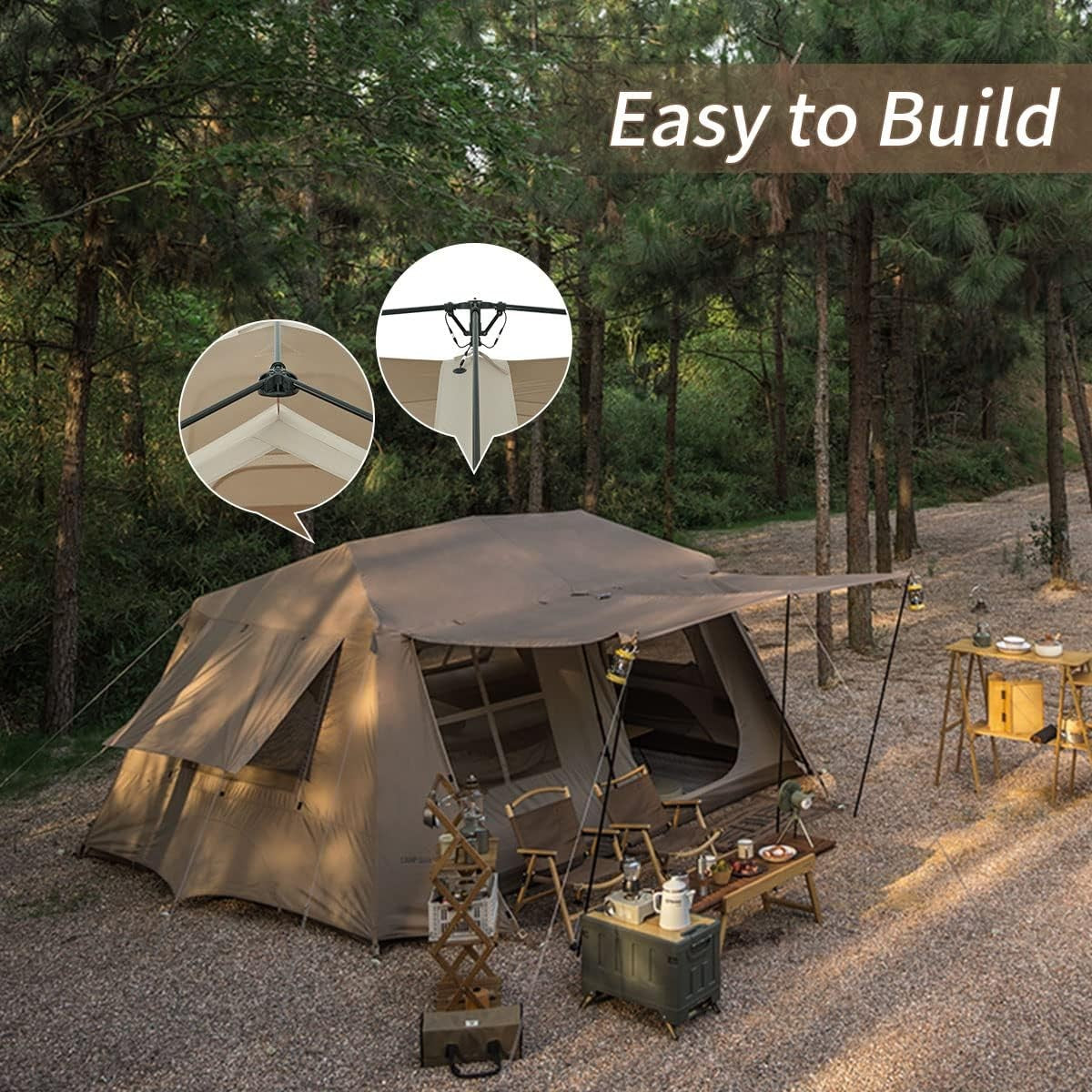 Pop Up Camping Tent 6 Man Automatic Waterproof