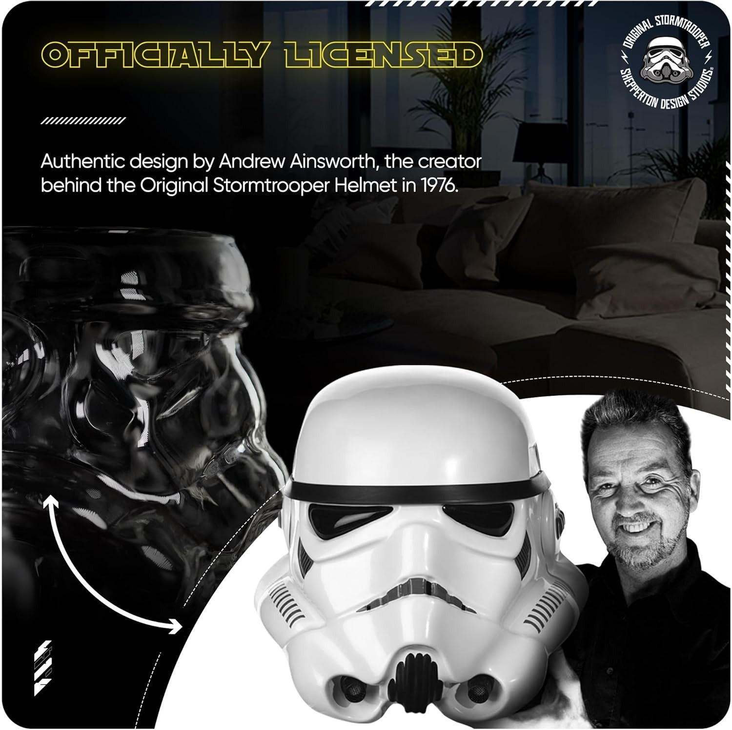 Stormtrooper Whiskey Decanter 750ml + 2 Glasses Set | Unique 3D Helmet Gift