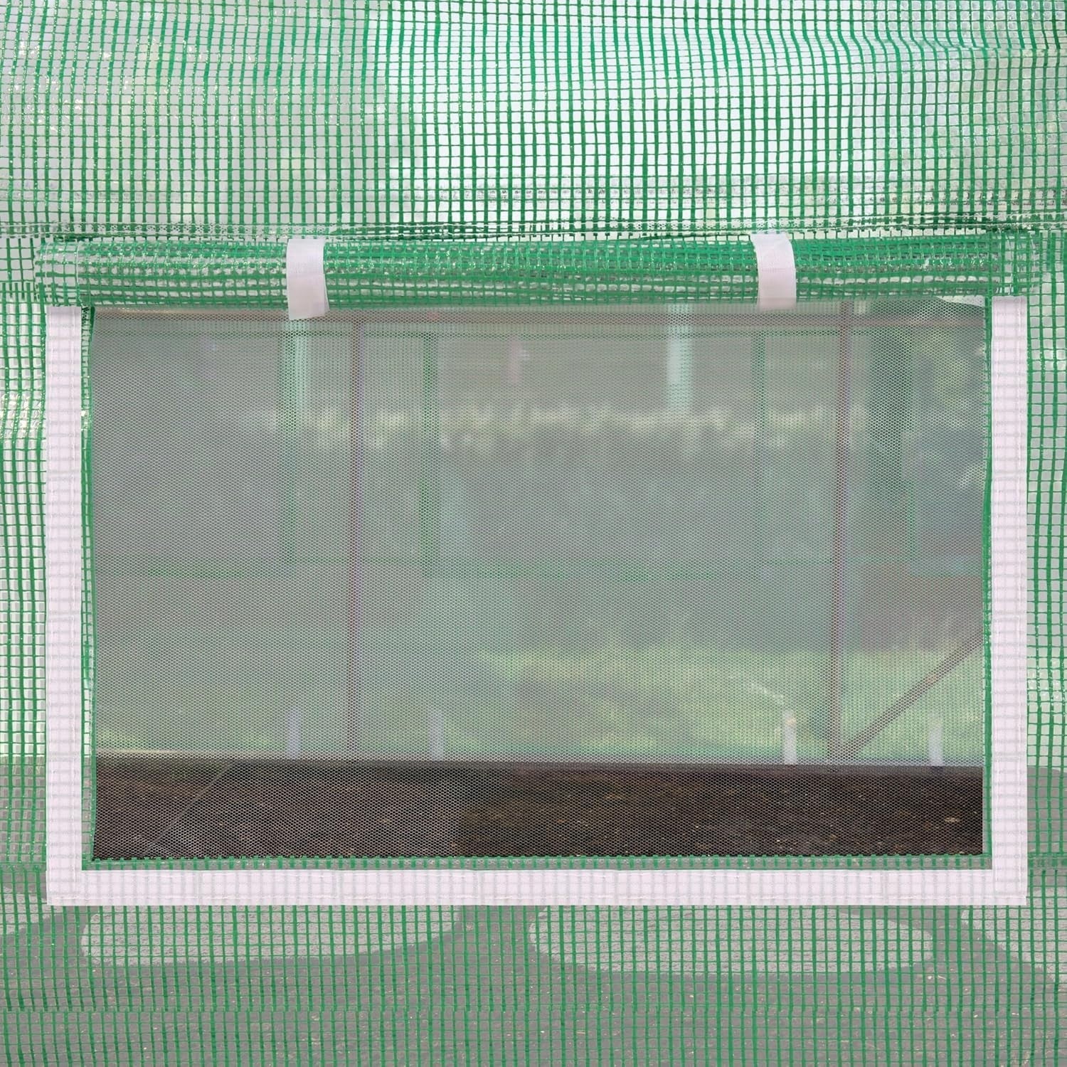 Heavy Duty Polytunnel Greenhouse 3x4m UV Resistant PE Cover with Windows & Metal