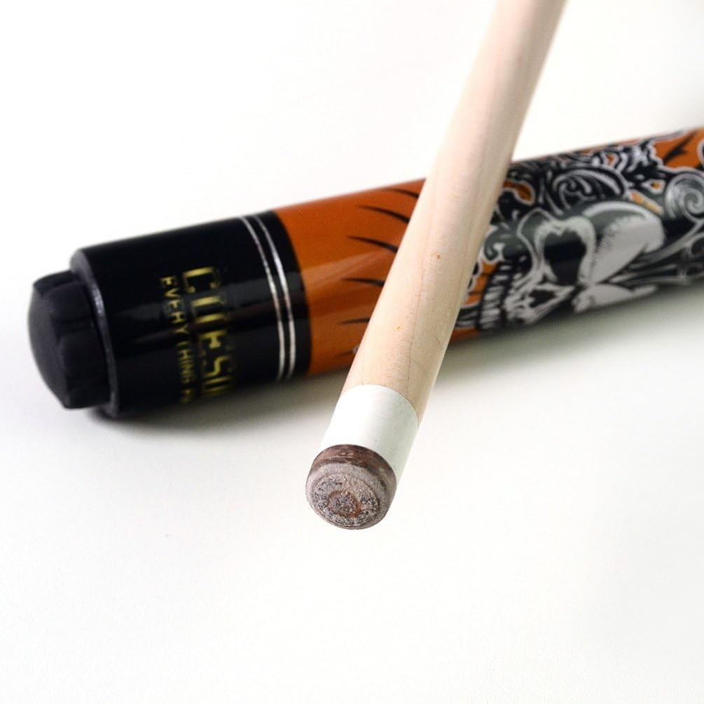 58” Heavyweight Pool Cue 21oz Maple Shaft 13mm Tip Linen Grip Soft Case