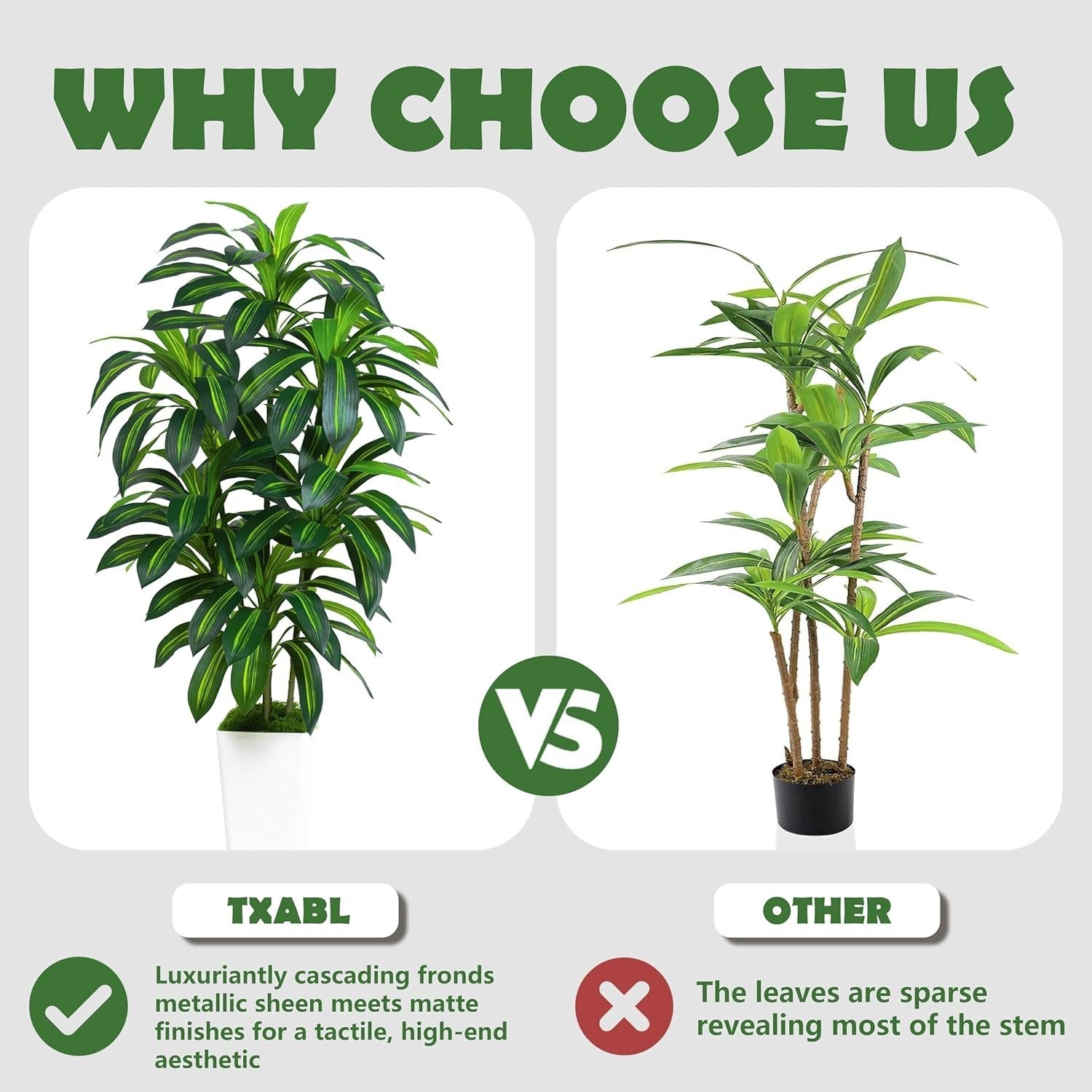 Artificial Dracaena Plant 180cm Tall in White Planter Faux Yucca Tree Home Decor