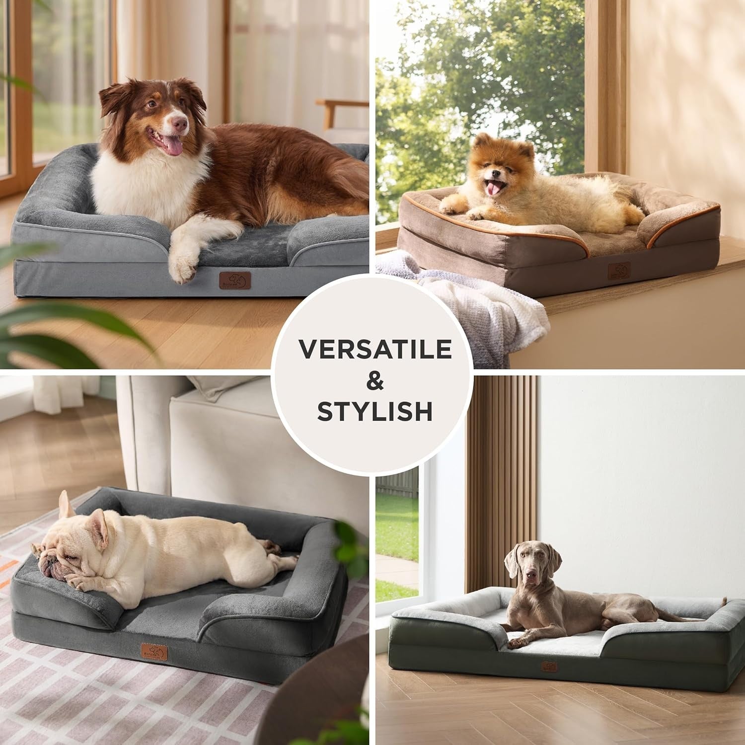 Large Orthopedic Dog Bed Sofa 97x71cm Washable Waterproof
