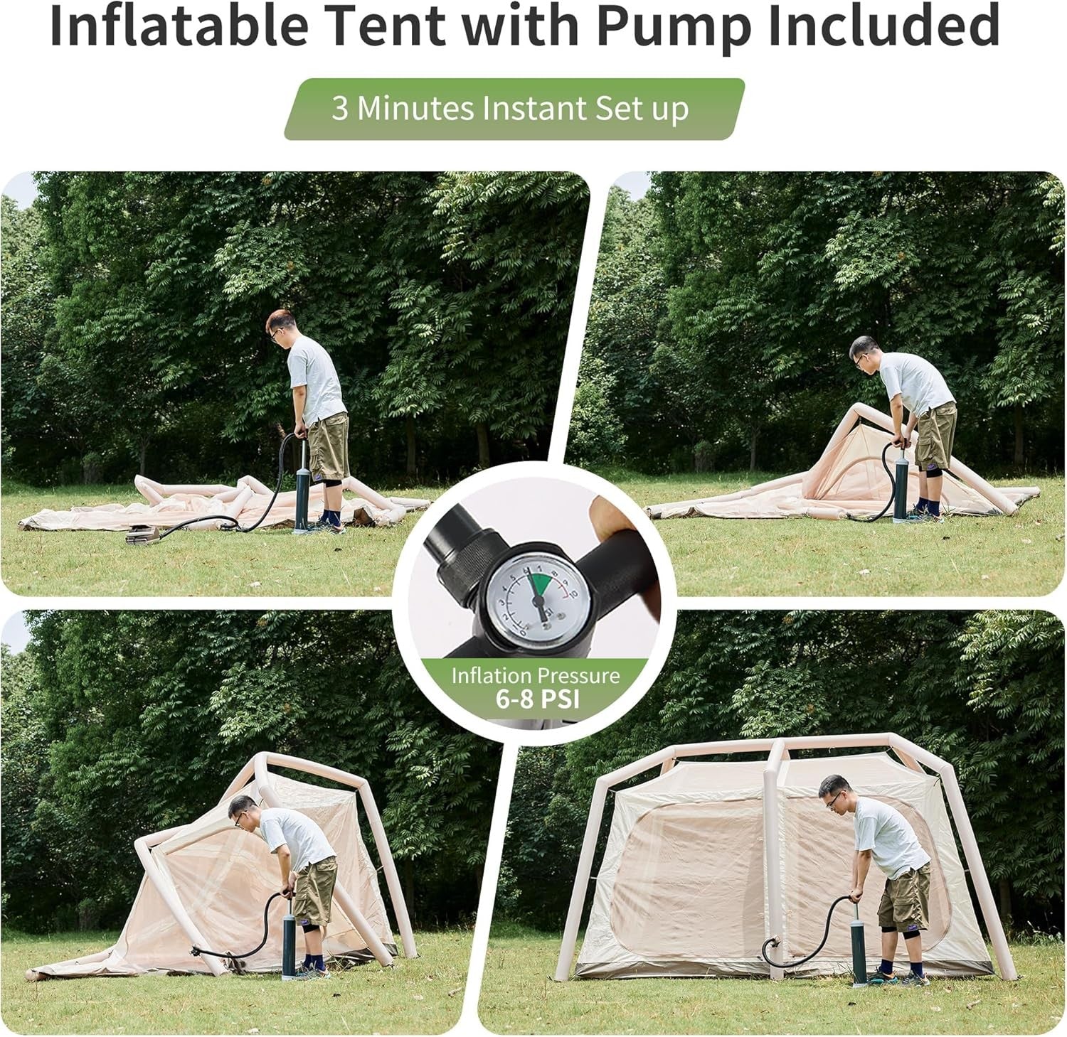 Pop Up Camping Tent 2 4 6 8 Man Waterproof Automatic Setup