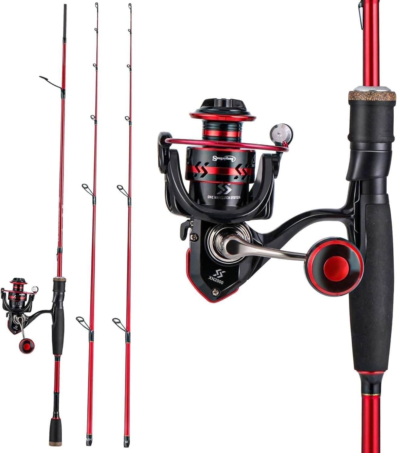 2-Piece Carbon Fishing Rod & Reel Combo – Travel Saltwater Kit
