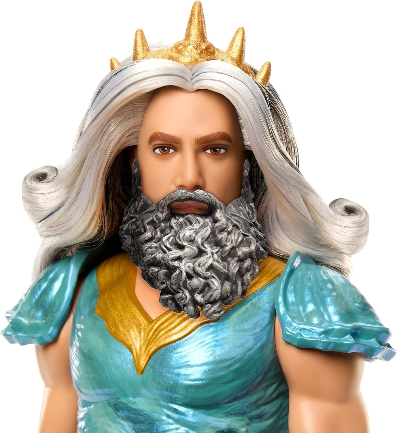 3pc Mermaid Movie Doll Set Princess Sea King Villain Figures Toy