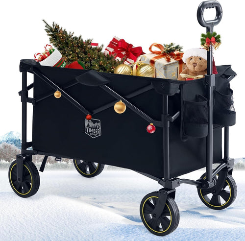 200L Folding Camping Trolley Wagon Heavy Duty Adjustable Handle