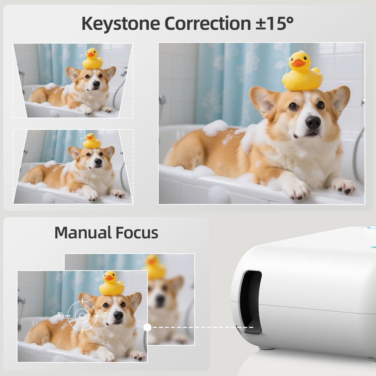 1080P 4K Mini Projector WiFi 6 Bluetooth 5.4 Portable
