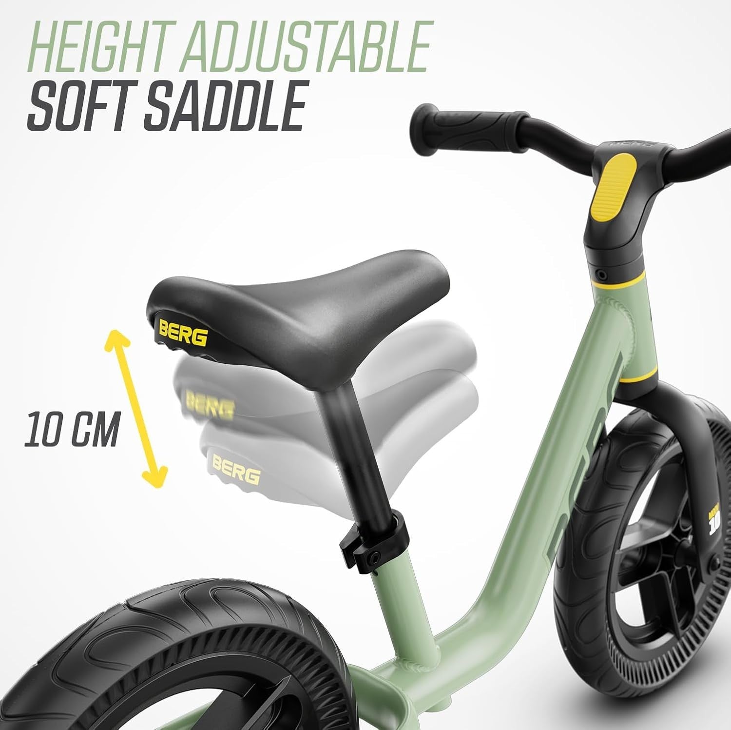 10 Inch Balance Bike Kids Adjustable Seat EVA Tires Lightweight Age 2+