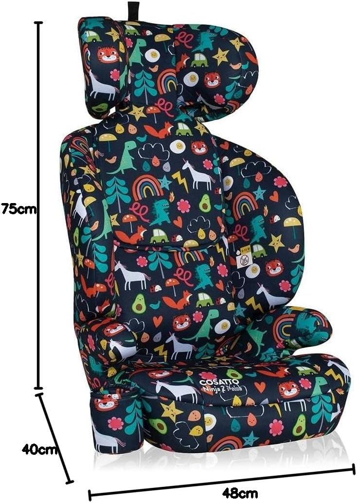 Highback Booster Car Seat ISOFIX i-Size Group 2/3 4–12Y Adjustable Headrest