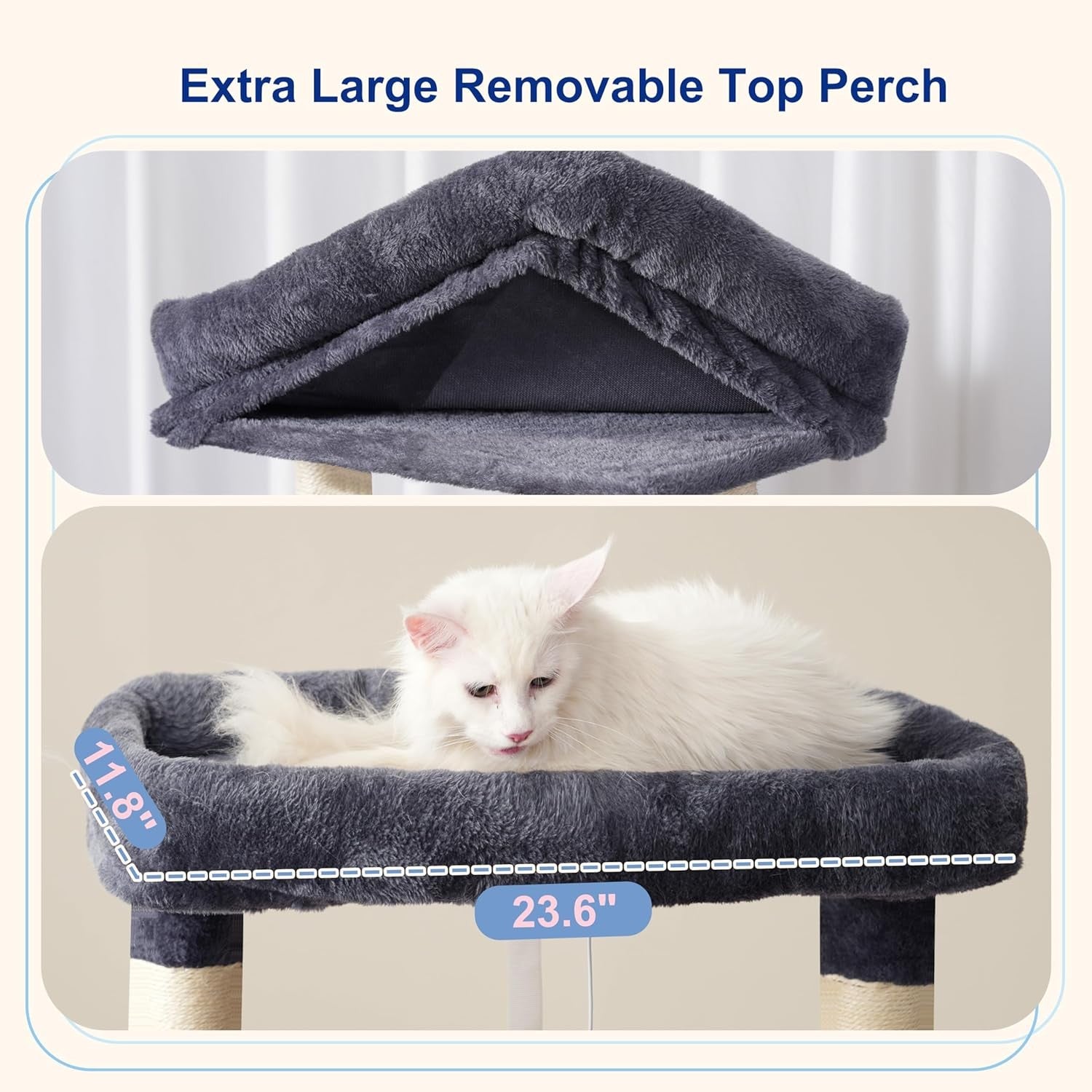 Heavy Duty Cat Tree Tower Large Cats Maine Coon Condo Hammock 15 Posts