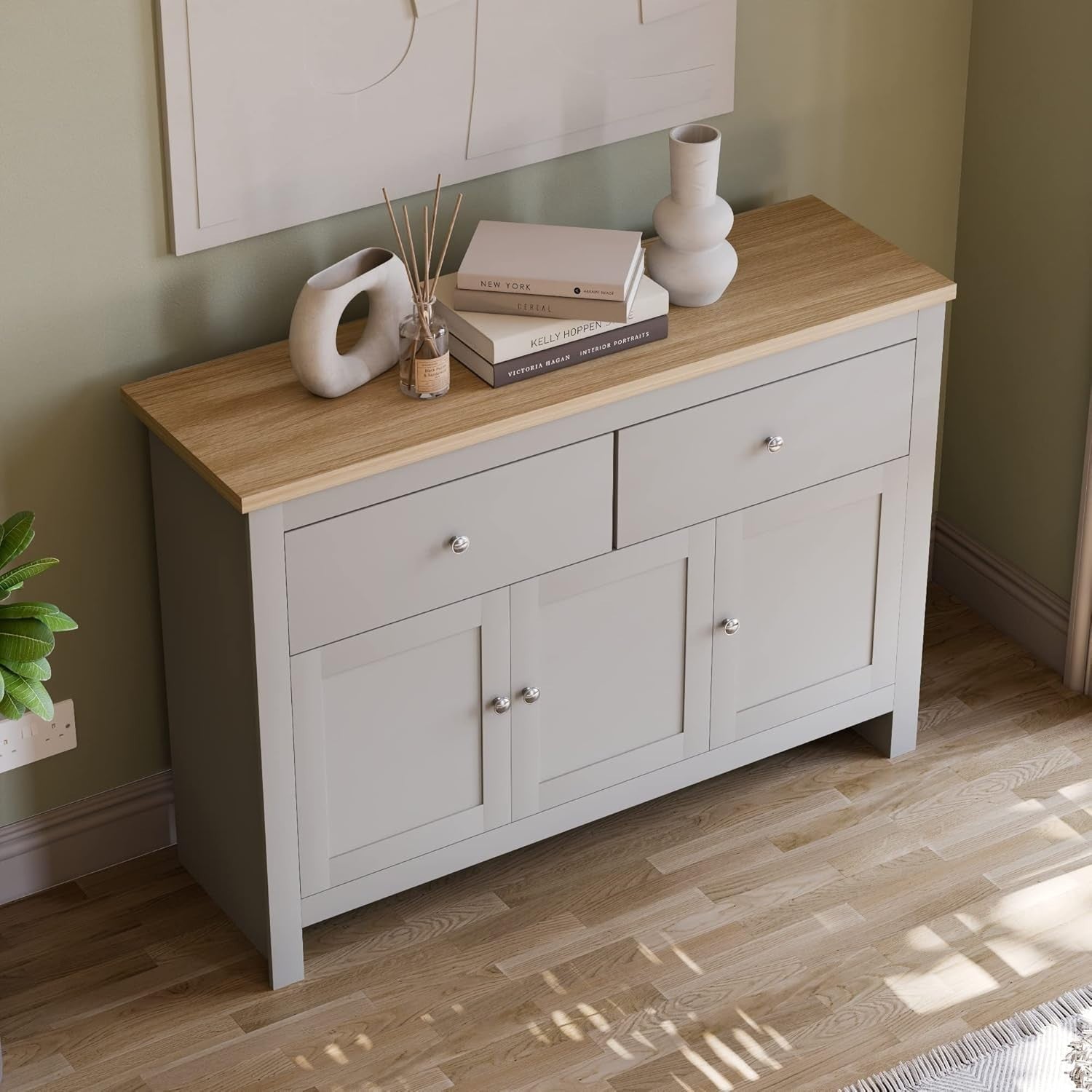 Sideboard Cabinet with Drawers Storage Buffet Cupboard 3 Door