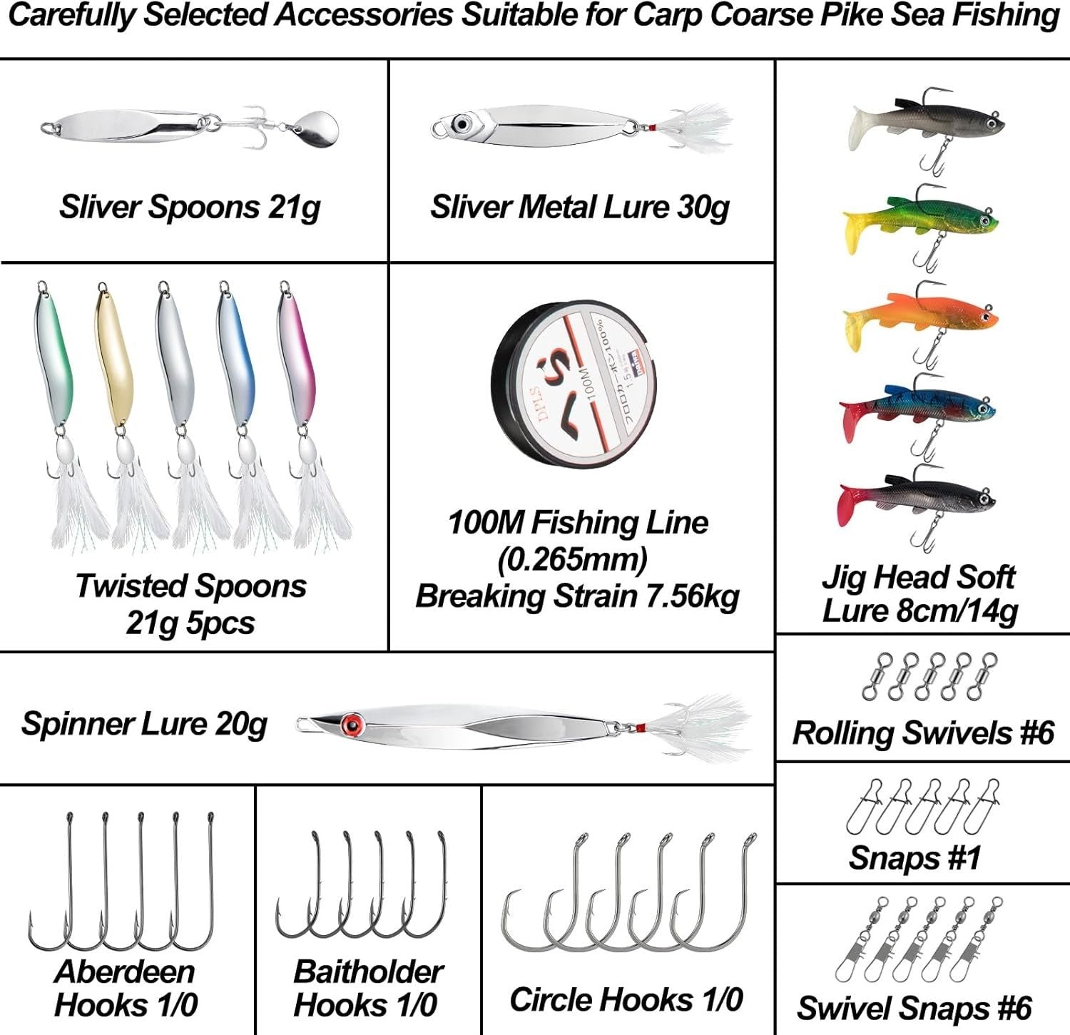 Telescopic Fishing Rod Reel Combo 2.1M Spinning Set Lures Tackle Box