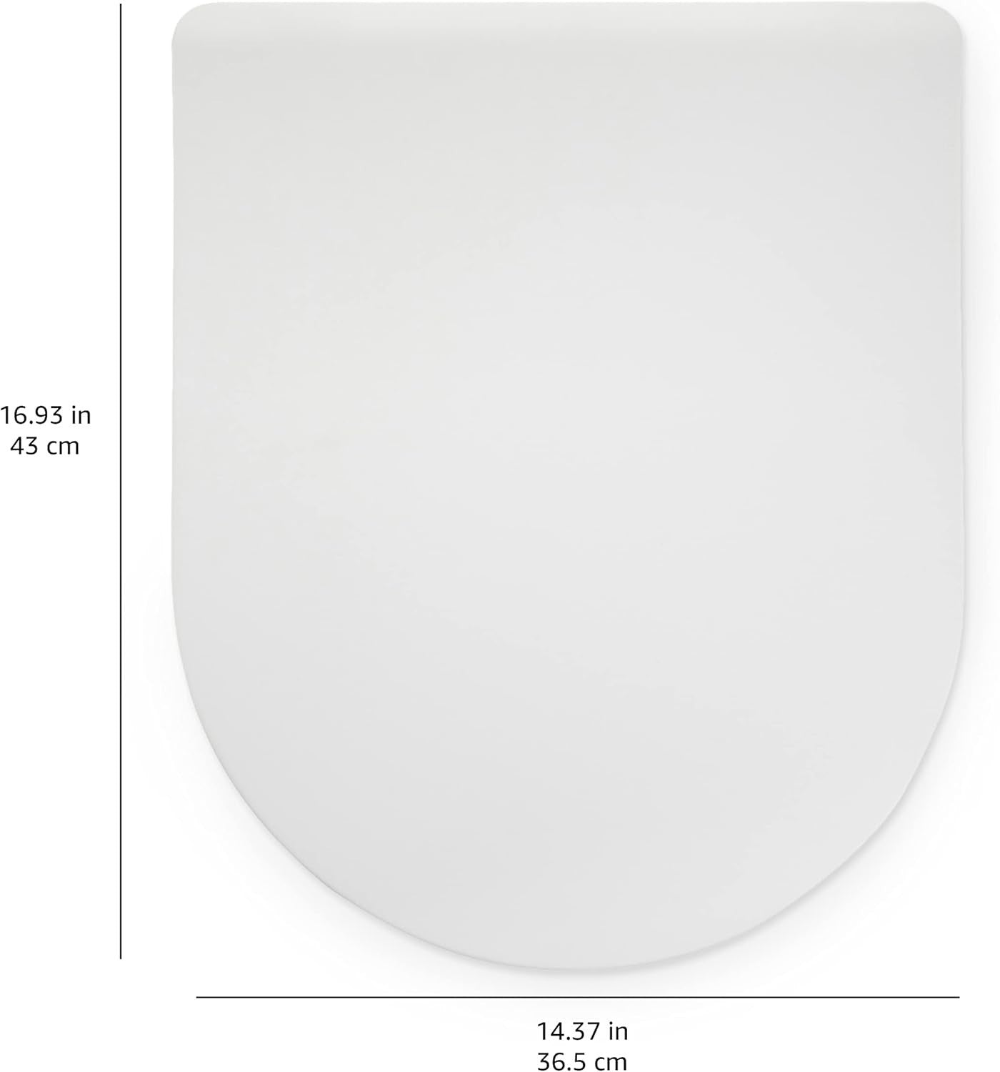 Luxury D Shape Soft Close Toilet Seat White Matt Finish Quick Release 36.5x43cm